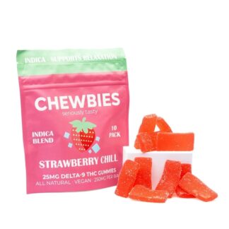 Chewbies Delta 9 THC Gummies – Strawberry Chill Indica