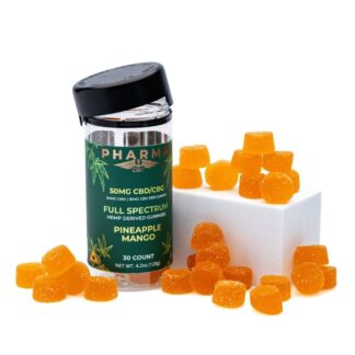 PharmaCBD Full Spectrum CBD and CBG Gummies – Pineapple Mango
