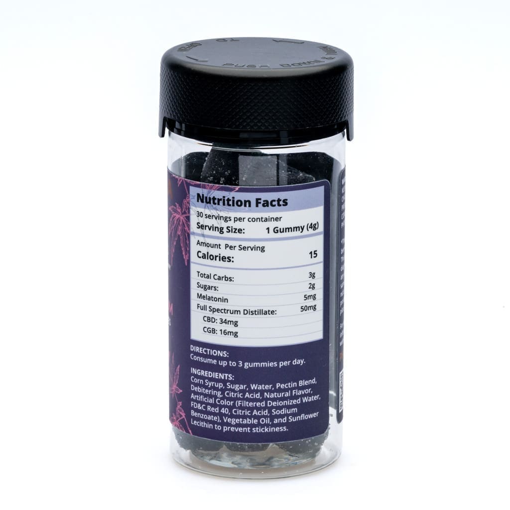 PharmaCBD Full Spectrum CBD and CBG Slumber Gummies – Mixed Berry - Image 3
