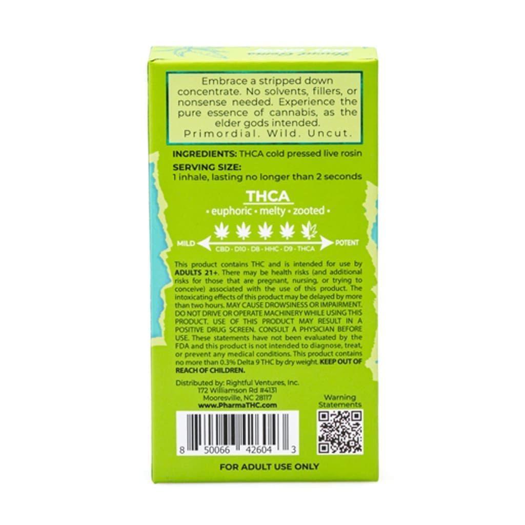 PharmaTHC Uncut Gems THCa Live Rosin Vape Cartridge – Holy Ghost (.5 gram) - Image 3