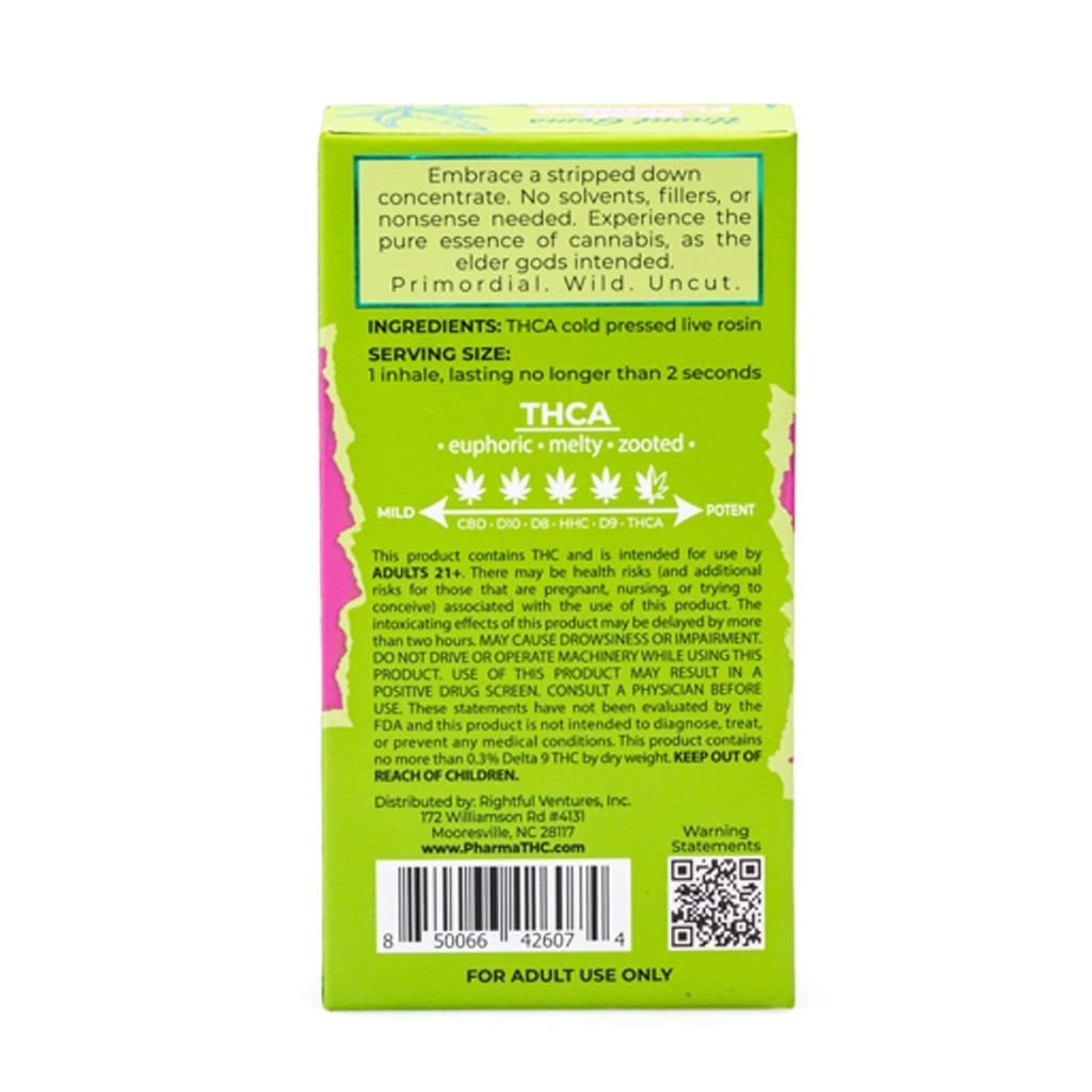 PharmaTHC Uncut Gems THCa Live Rosin Vape Cartridge – Neon Flamingo (.5 gram) - Image 3